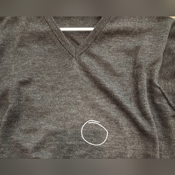 Cortina Italia 100% Merino Wool Charcoal Gray Mens Sweater Size Large - Picture 8 of 8